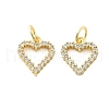 Brass Micro Pave Cubic Zirconia Pendants KK-C092-24A-G-1