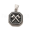 304 Stainless Steel Pendants STAS-Z110-20AS-1