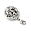 Flat Round with Flower Pattern Resin Pendant Decorations HJEW-JM03462-4