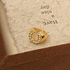 Brass Micro Pave Cubic Zirconia Adjustable Cuff Rings FS-WG9D77F-01-3