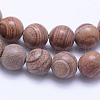 Natural Red Line Jasper Beads Strands G-F531-6mm-N-3