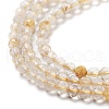Natural Gold Rutilated Quartz Beads Strands G-G161-A17-05-4