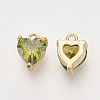 Brass Cubic Zirconia Charms KK-T048-048G-NF-2