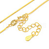 925 Sterling Silver Snake Chain Necklaces NJEW-C052-07G-2