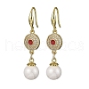 Brass Micro Pave Clear Cubic Zirconia Dangle Earrings EJEW-F362-10G-4