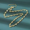 Brass Coffee Bean Chain Necklaces NJEW-A042-11G-5