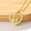 Mother's Day Heart with Mother & Daughter Zinc Alloy Crystal Rhinestone Pendant Necklaces for Women FS-WG450A1-01-1