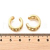 Brass Micro Pave Clear Cubic Zirconia Cuff Earrings EJEW-F370-10G-5