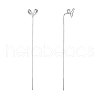 SHEGRACE Attractive Rhodium Plated 925 Sterling Silver Thread Earrings JE599A-1