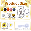 SUNNYCLUE DIY Sunflower Keychain Making Kit DIY-SC0022-42-2