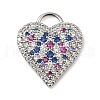 Brass Micro Pave Cubic Zirconia Pendants KK-I276-29P-2