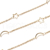 Ion Plating(IP) 304 Stainless Steel Moon & Star Link Cable Chains STAS-P254-13G-1