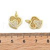 Brass Micro Pave Cubic Zirconia Pendants KK-C092-24M-G-3