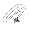 304 Stainless Steel Viking Knot Cross Pendant Necklaces for Men NJEW-S440-08AS-2