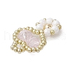 Seed Beads Beaded Charms PALLOY-MZ00312-03-4