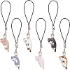 Enamel Cat Decoration Phone Charms Strap PALLOY-PH01579-1