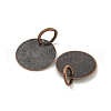Brass Stamping Blank Tag Charms KK-C3050-R-NF-2