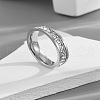 304 Stainless Steel Crystal Rhinestone Finger Rings FS-WG432ED-08-1