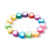 Handmade Polymer Clay Heart Beads Stretch Bracelets BJEW-JB06560-02-1