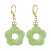 Acrylic Flower Dangle Leverback Earrings EJEW-JE05625-05-1
