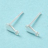 Teardrop 925 Sterling Silver Stud Earring Finddings STER-K174-14S-2