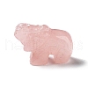 Natural Rose Quartz Rhinoceros Healing  Figurines DJEW-Z005-04-2