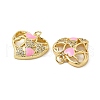 Real 18K Gold Plated Brass Micro Pave Clear Cubic Zirconia Pendants KK-E068-VB214-1-2