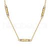 Column 925 Sterling Silver Micro Pave Cubic Zirconia Pendant Necklaces for Women NJEW-F338-11G-2