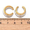 Two-layer C-Shaped 304 Stainless Steel Two Tone Cuff Earrings EJEW-A131-04B-GP-5
