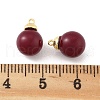 Brass Glass Charms KK-K371-36B-G-3
