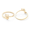 Ion Plating(IP) 201 Stainless Steel Cuff Rings RJEW-M136-01I-G-2