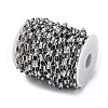304 Stainless Steel Textured Rolo Chains STAS-P386-08P-3