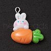 Opaque Resin Pendants RESI-D064-02P-09-3