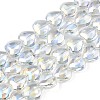 Electroplate Glass Beads Strands X-EGLA-S188-14-B03-4