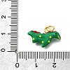Brass with Enamel Pendants KK-D295-20G-3