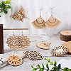  DIY Filigree Wood Dangle Earring Making Kit DIY-TA0009-68-7