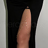 Iron Crystal Rhinestone Elastic Tape Layered Tassel Leg Chains FS-WG04B60-09-1