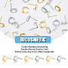 DICOSMETIC 80Pcs 2 Colors 201 Stainless Steel Stud Earring Findings STAS-DC0011-33-4