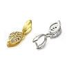 Rack Plating Brass Micro Pave Clear Cubic Zirconia Ice Pick Pinch Bails KK-K340-10-2