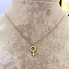 Gender Symbol 201 Stainless Steel with Alloy Pendant Necklaces for Women FS-WG4C551-02-1
