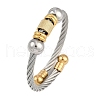 Ion Plating(IP) 304 Stainless Steel Bangles for Women STAS-M023-17PG-1