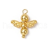 10Pcs Electroplated Synthetic Non-magnetic Hematite Beaded Angel Charms PALLOY-JF03636-02-2