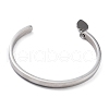 Tarnish Resistant 304 Stainless Steel Cuff Bangles STAS-C023-01-2