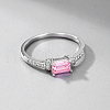 Simple Stylish S925 Sterling Silver Micro Pave Cubic Zirconia Rings for Women TG6713-1-2