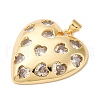 Brass Micro Pave Cubic Zirconia Pendants KK-U076-16G-01-2