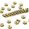 Brass Grade A Rhinestone Spacer Beads RSB036NF-10G-1