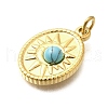 304 Stainless Steel Pave Gemstone Pendants STAS-Q337-10G-2