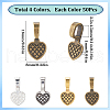 SOFPLATE 200Pcs 4 Colors Tibetan Style Alloy Glue-on Flat Pad Bails FIND-SP0001-84-2