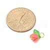 Flower Shape Synthetic Shell Charms PALLOY-JF03862-04-3