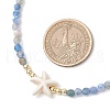Summer Beach Dyed Natural Fire Crackle Agate Round Beaded Necklaces NJEW-JN05262-02-4